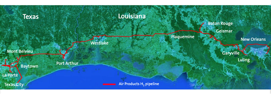 Air Products' Gulf Coast Hydrogen Pipeline system