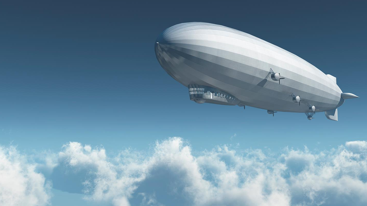 Blimp flying