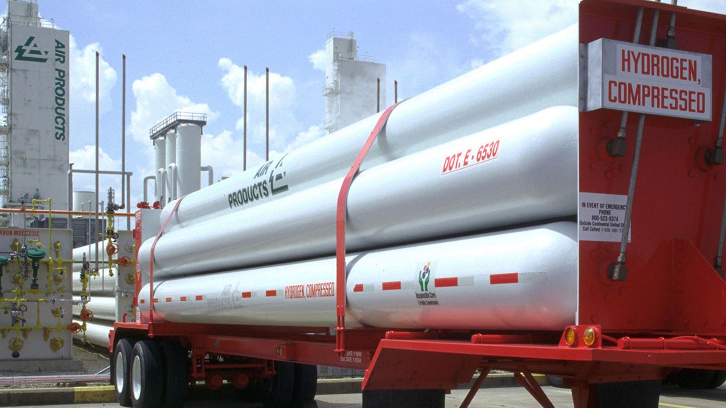 Hydrogen tube trailer at LaPorte, TX plant
